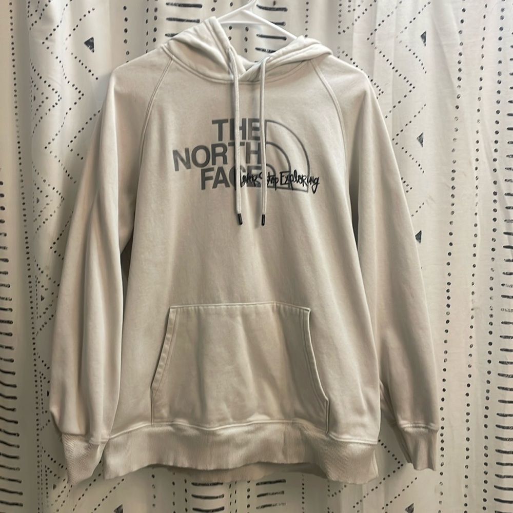 Brand new, off white, Northface hoodie, size XL.
